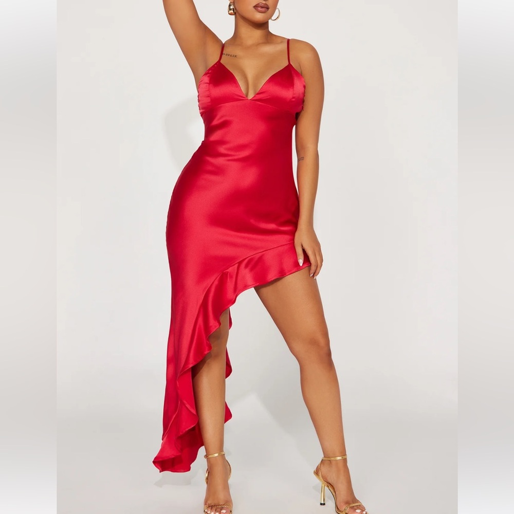 NWT: Fashion Nova Valeria satin dress